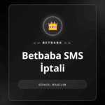 Betbaba SMS iptali işlemini yapan bir kullanıcının telefonu